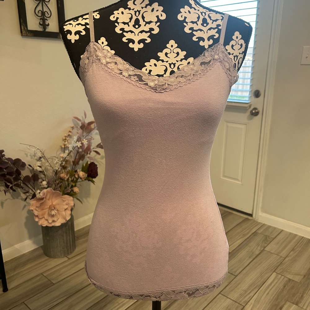 Purple lace tank top